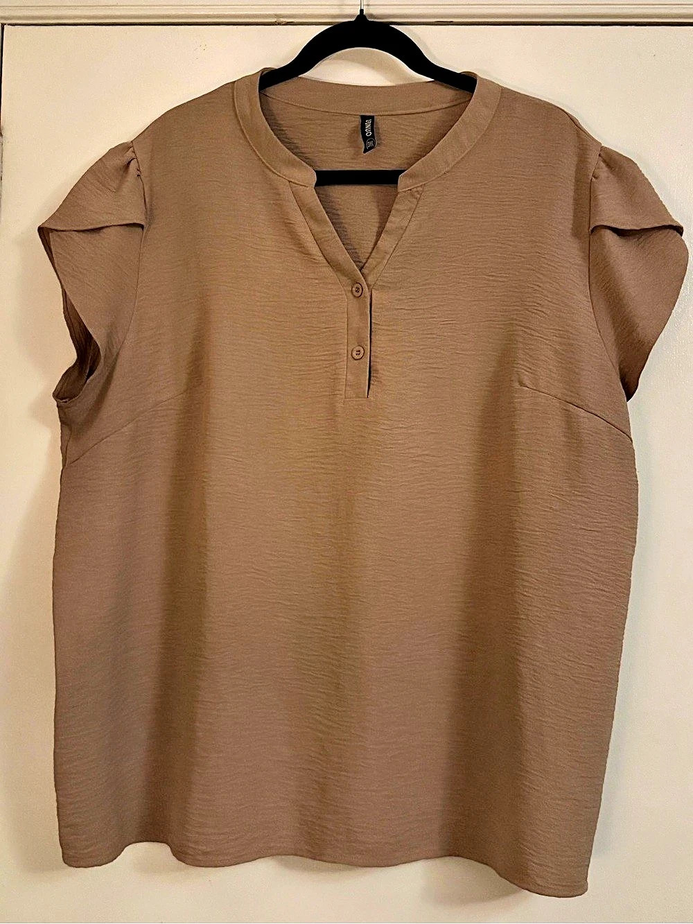 Lepunuo Women's Brown Short Sleeve Blouse